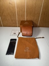 RELÓGIO DE COURO DE VACA MARROM TAWNY GRÃO INTEGRAL ESTOJO DE VIAGEM Usado comprar usado  Enviando para Brazil