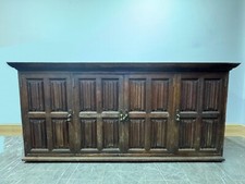 Usado, Lindo aparador antigo de carvalho ajustado interior estilo campanha carvalho período raro! comprar usado  Enviando para Brazil