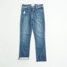 Usado, Jeans feminino FRAME jeans Le alto reto tornozelo desgastado azul tamanho 27 comprar usado  Enviando para Brazil