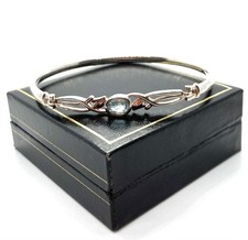 Sterling silver aquamarine for sale  OLDHAM