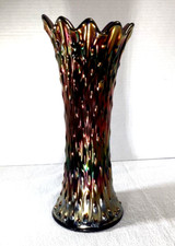 Vaso Northwood tamanho médio tronco de árvore vidro carnaval azul 12" de altura 4,5" base vintage comprar usado  Enviando para Brazil