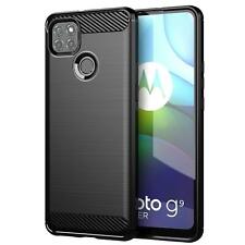 Capa telefone gel fibra de carbono fina + protetor de tela para Motorola Moto G9 Power Case comprar usado  Enviando para Brazil