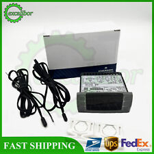 Controlador de temperatura Dixell XR06CX-4N1F1 com 2 peças sondas e suportes painel preto comprar usado  Enviando para Brazil
