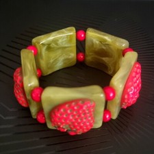 Vintage bracelet bakelite d'occasion  Saint-Cloud
