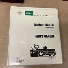 Vogele 1110rtb parts for sale  Sugar Grove