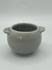 Mini panela de feijão vintage cerâmica cinza vitrificada suculenta comprar usado  Enviando para Brazil