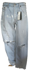 Jeans LEVI'S 501 vintage upcycled angustiado pintor 31 comprar usado  Enviando para Brazil