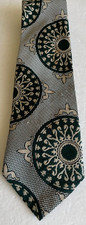 Gravata de pescoço AS322 vintage como poliéster importado da Itália verde design abstrato, usado comprar usado  Enviando para Brazil