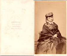 Anfossi, Menton, Portrait de femme avec une voilette Vintage CDV albumen carte d comprar usado  Enviando para Brazil