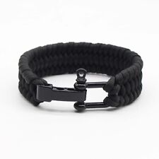 Pulseira masculina feita à mão para emergência ajustável sobrevivência ao ar livre Paracord comprar usado  Enviando para Brazil