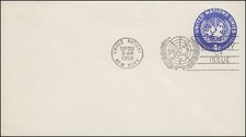 UNO New York Umschlag U 2B UNO-Emblem 4 Cent 1958, 165x92, FDC 2.9.1958 comprar usado UNO New York Umschlag U 2B UNO-Emblem 4 Cent 1958, 165x92, FDC 2.9.1958 comprar usado  Enviando para Brazil