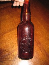 Garrafa de vidro marrom antiga vintage Wellsville NY Bottling Co publicidade de cerveja comprar usado  Enviando para Brazil