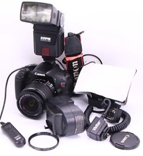 Lente Canon EOS T3i 600D DSLR EF-S 18-55MM IS II CÂMERA DIGITAL FLASH SUNPAK comprar usado  Enviando para Brazil