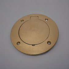 Par de placas de latão articuladas de vôlei/tênis/deck/placa de piso 8” diâmetro tampa de placa, usado comprar usado  Enviando para Brazil
