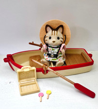 Conjunto raro Sylvanian Families Rosie’s Row Boat Vintage Calico Critters gato listrado comprar usado  Enviando para Brazil