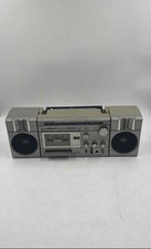 Rádio cassete portátil prata Emerson MM815 player estéreo boombox, usado comprar usado  Enviando para Brazil