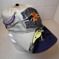 Iscas masculinas vintage para boné bege bordado chapéu essencial pesca Bass Pro Shops comprar usado  Enviando para Brazil