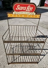 Antigo Sara Lee 3 Prateleiras Quebra LOJA DISPLAY SUPORTE DE METAL Rack Anos 1960 Alumínio comprar usado  Enviando para Brazil