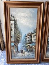 Pair vintage oil for sale  UK