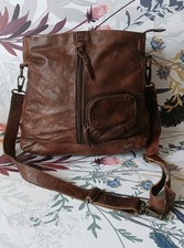 Bolsa/mochila tiracolo conversível couro marrom desgastado Bed Stu comprar usado  Enviando para Brazil