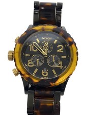 Relógio NIXON THE 42-20 CHRONO quartzo cronógrafo analógico preto marrom excelente comprar usado  Enviando para Brazil