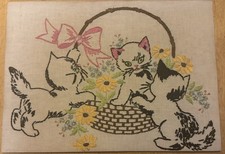 Vintage handmade crewel for sale  Saint Pauls