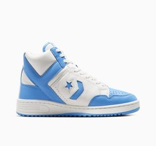 Tênis de basquete masculino Converse arma couro alto tamanho 10.5 azul celeste branco A10597C, usado comprar usado  Enviando para Brazil