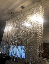 Lampadario rettangolare gocce usato  Barletta