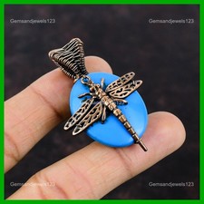 Pingente de libélula embrulhado em fio de pedra turquesa Bela Adormecida joia cobre comprar usado  Enviando para Brazil