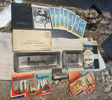 Lote vintage-A Century of Progress Chicgo Worlds Fair-bandejas-cartões postais-kits de agulhas, usado comprar usado  Enviando para Brazil