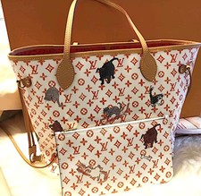 Bolsa Tote LOUIS VUITTON Catograma Neverfull MM Grace Coddington Bolsa Gato Autêntica Nova comprar usado  Enviando para Brazil