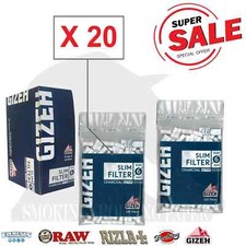 Filtri Gizeh Ai Carboni Attivi Slim 6mm Filtre Lisci In Busta 20 Bustine Da 120, używany na sprzedaż  Wysyłka do Poland