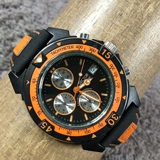 Sector Expander Masculino EXP101 Cronógrafo Couro Quartzo Laranja 40mm Relógio 7 1/2" comprar usado  Enviando para Brazil