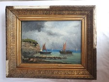 Peinture huile marine d'occasion  Clarensac