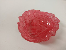 Decoração de mesa de vidro triangular vintage - rosa escuro tigela vermelha folha de videira amora comprar usado  Enviando para Brazil