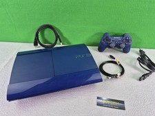 Sony PS3 Playstation 3 Super Slim 500GB Azurite Blue Blue CECH-4004c AZ + Co., używany na sprzedaż  Wysyłka do Poland