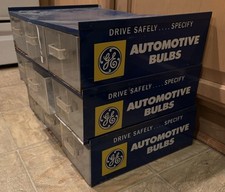 Usado, 3- Lâmpadas vintage de metal GE automotivas miniaturas lâmpadas iluminação loja display comprar usado  Enviando para Brazil