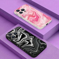 Capa telefone mármore para iPhone 17 16 15 Pro Max 14 13 12 11 capa macia à prova de choque comprar usado  Enviando para Brazil