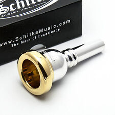 Bocal de trombone Schilke 52D haste grande aro dourado 24K e copo NOVO! comprar usado  Enviando para Brazil