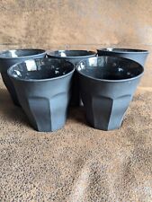Lot 5 Verres Duralex Picardie Noir Mat Céramique Tasse Café Bistrot Gobelet na sprzedaż  Wysyłka do Poland