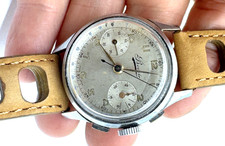 1940's BOVET 2 REGISTRO CRONÓGRAFO MOSTRADOR ORIGINAL AÇO INOXIDÁVEL CAIXA TRASEIRA FUNCIONA comprar usado  Enviando para Brazil