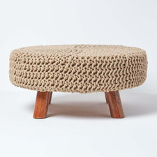 Knitted pouffe footstool for sale  CRADLEY HEATH