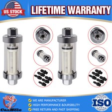 Usado, Filtro de combustível em linha lavável reutilizável vidro cromado universal 1/4" 5/16" 3/8" 2 peças comprar usado  Enviando para Brazil