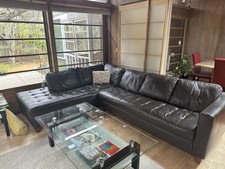 Brown leather sectional for sale  Stanford