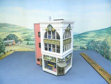 Escala HO PRO BUILT Modelo GRANDE BANCO ORNAMENTADO DE 3 ANDARES INTERIOR COMPLETAMENTE DETALHADO comprar usado  Enviando para Brazil