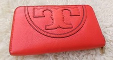 Carteira de pulso TORY BURCH All T continental com zíper ao redor coral 100% autêntica comprar usado  Enviando para Brazil