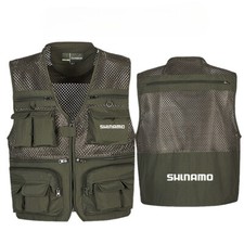 Colete de pesca masculino malha tática equipamento de caminhada jaqueta verão vários bolsos, usado comprar usado  Enviando para Brazil