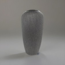 Elegante vaso de cerâmica cintilante texturizado prata art déco metálico - 12 polegadas comprar usado  Enviando para Brazil