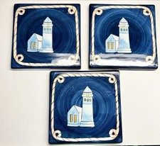 Usado, Pincéis pintados à mão KIC grés arte azulejos/copos/rebites quadrado conjunto de 3 comprar usado  Enviando para Brazil