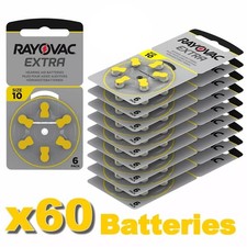 Sessenta (60) pilhas extras para aparelhos auditivos Rayovac tamanho 10 (amarelas) comprar usado  Enviando para Brazil